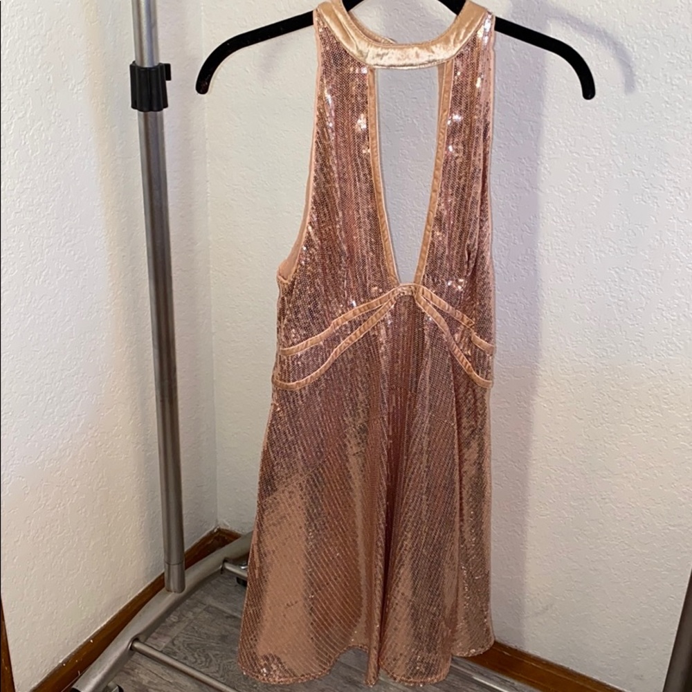 NEW Free people Rose gold party dress